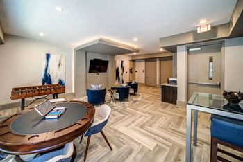 A Conference Room With Table at The Aster Apartments, Cary, NC, 27519